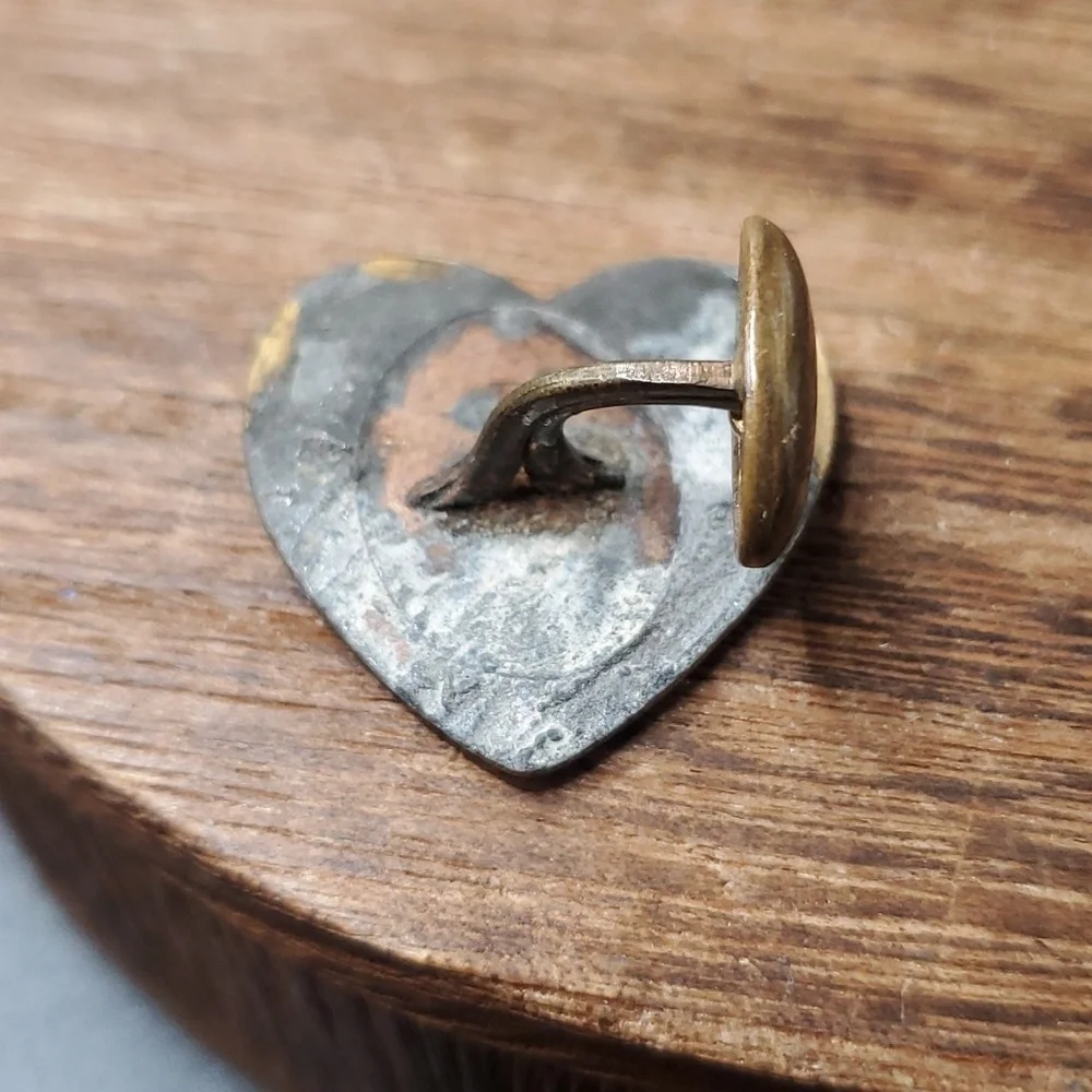 Victorian‎ cufflink Egyptian brass very old piece collectible heirloom estate